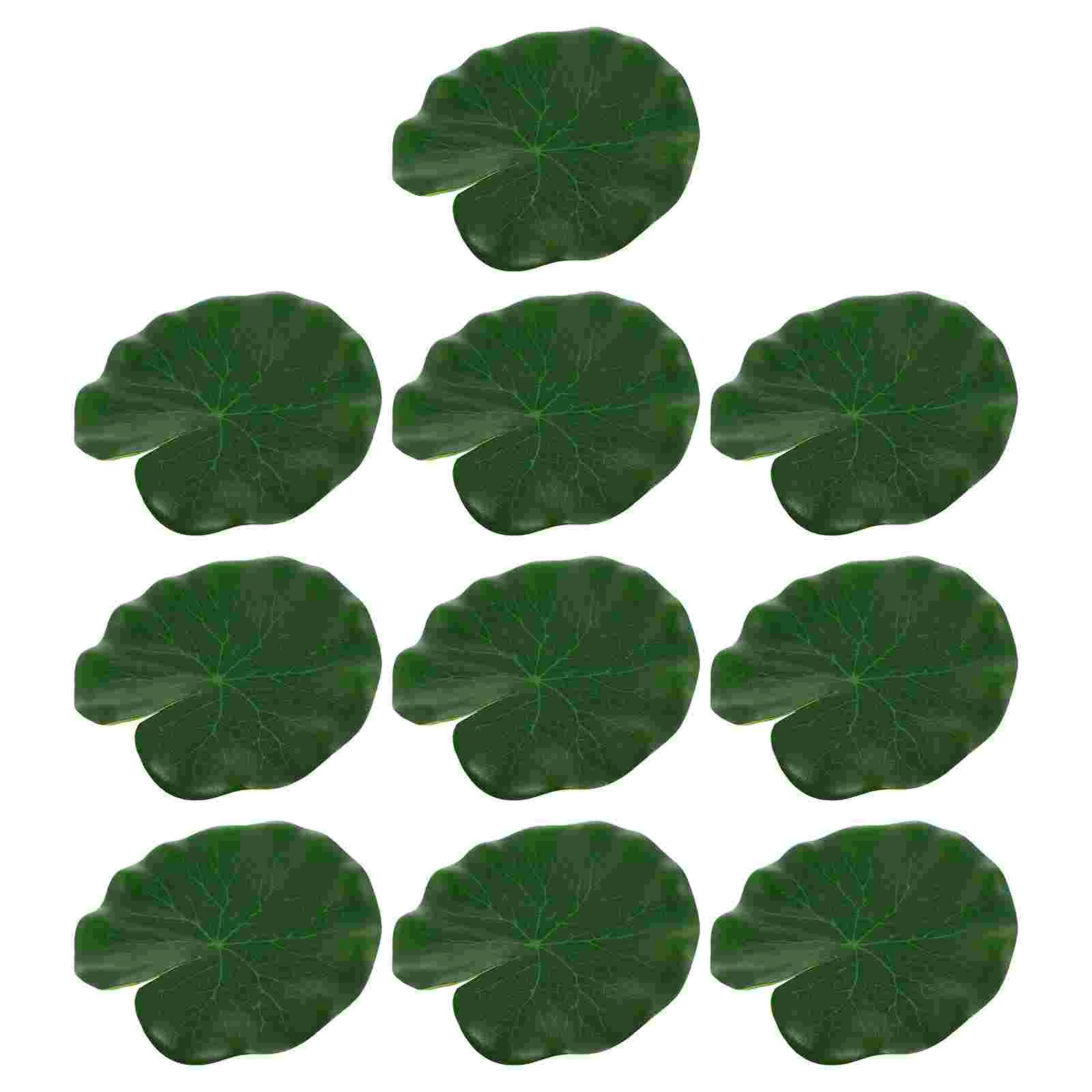 

10pcs 10cm Simulative Lotus Leaf Duckweed Decoration Stage Performance Ornament for Pond Fish Tank Aquariums