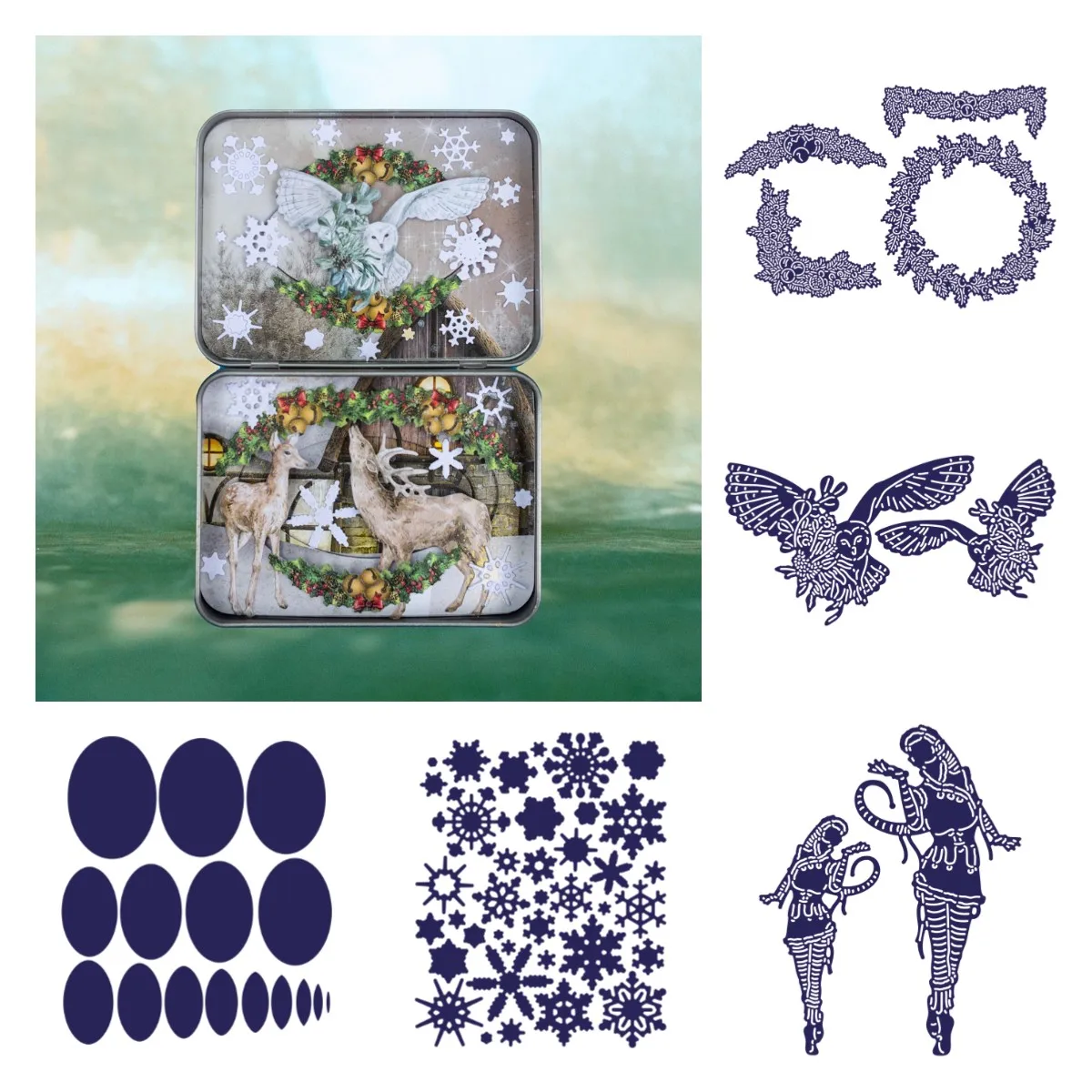 

The Enchanted Elf Snowflake New Arrival 2022 Metal Cutting Dies DIY Scrapbooking Photo Album Decorative Embossing PaperCard