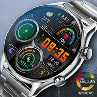 2022 new amoled 390390 hd screen nfc smart watch men always on display bluetooth call sport watches women waterproof smartwatch