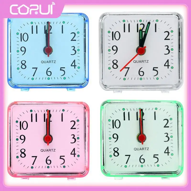 

Small Alarm Clock Electronic Table Clock Compact Travel Operated Wake Up Clocks Bedroom Desk Decoration Cute Batteries Alarm