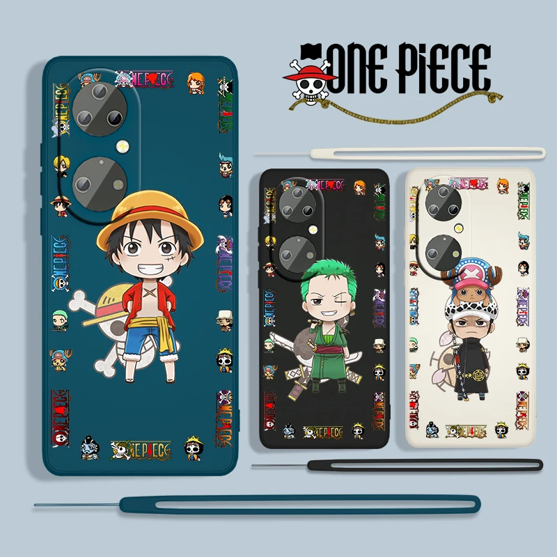 

Anime ONE PIECE Boy OP For Huawei P50 P40 P30 P20 P Smart Z Pro Plus Lite 2019 2021 Silicone Liquid Rope Phone Case Cover Fundas