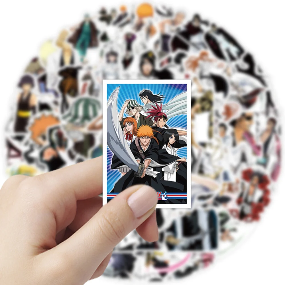 

50/100Pcs of Japanese Anime Bleach: Thousand Year Blood War Arc Graffiti Sticker Suitcase Notebook Water Cup Waterproof Stickers