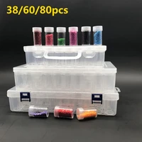 60 bottles diamond painting storage box diamond painting accessories beads container mosaic storage boxes tools funnel