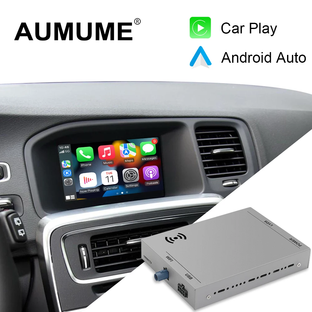 

Wireless Carplay Box For Volvo V40/V60/XC60/S60/S80L 2015-2019 Carplay AI Upgrade Adapter Spotify USB Android Auto Mirror Link