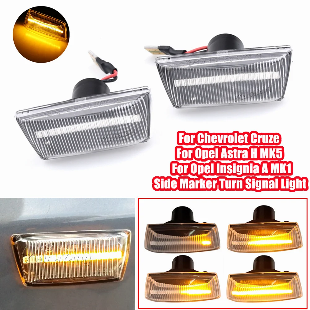 

2Pcs LED Dynamic Turn Signal Light Side Marker Sequential Blinker For Opel Astra H MK5 Insignia Zafira Corsa D MK4 Meriva Adam