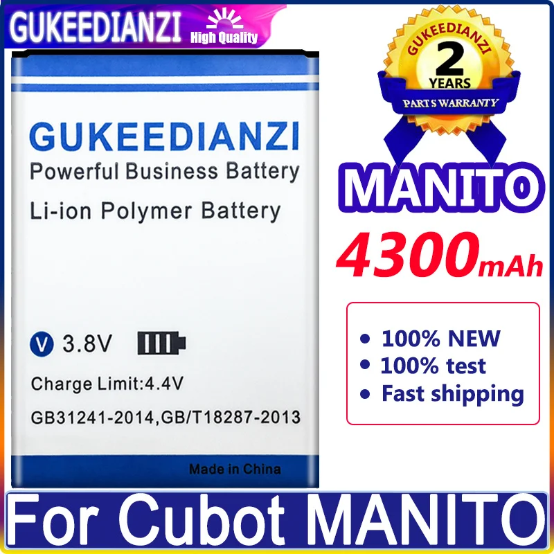 

For CUBOT MANITO New 4300mAh Battery For CUBOT MANITO Phone Replacement Batterie High Capacity Battery Li-polym Bateria +Tools