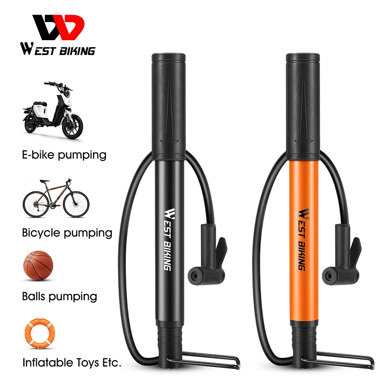 

Велосипедный насос WEST BIKING, светильник мини-насос для накачки шин, из алюминиевого сплава, для горных и дорожных велосипедов