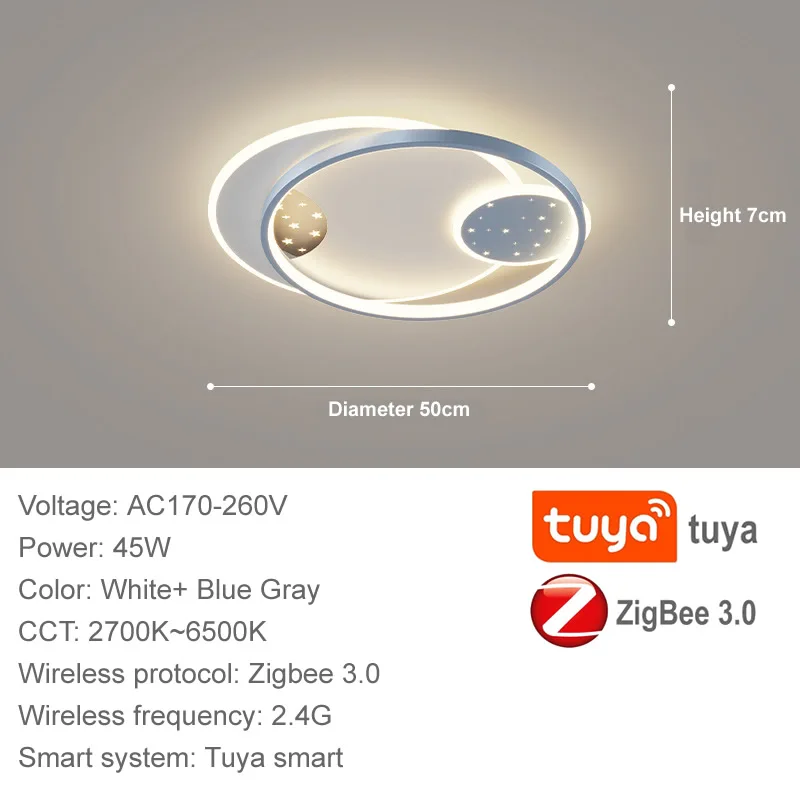 

Умная потолочная светодиодная люстра Zigbee Tuya, домашний ассистент, современная лампа с светильником в виде светильника с рисунком цветов и звездного неба, комнатное украшение