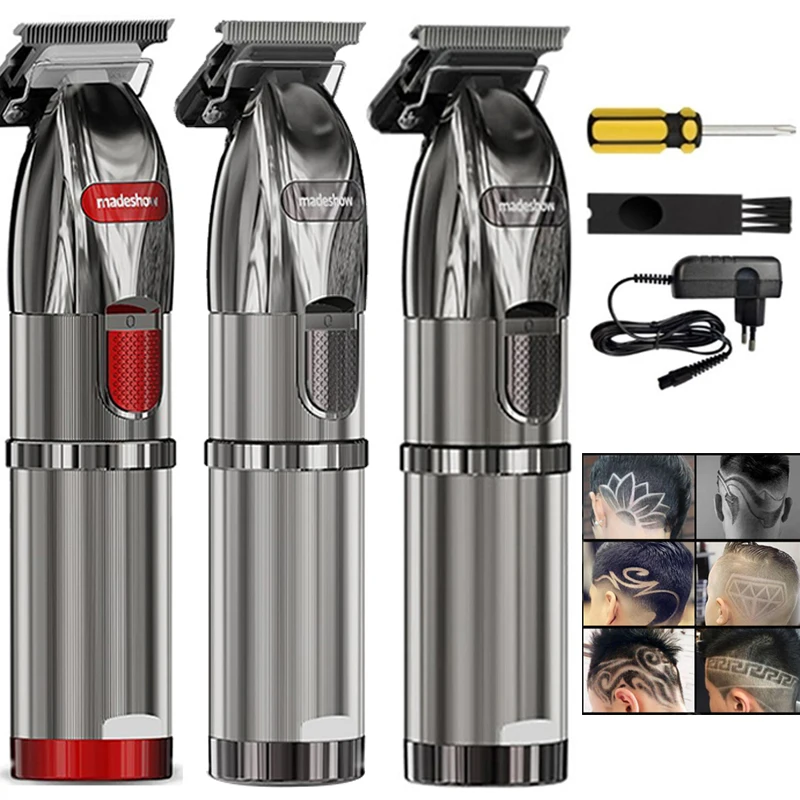 Professional Cordless Hair Clipper, Madeshow M6 Haircut Machine, Newest Hair Trimmer for Barbers, All Metal Haircutting Machine