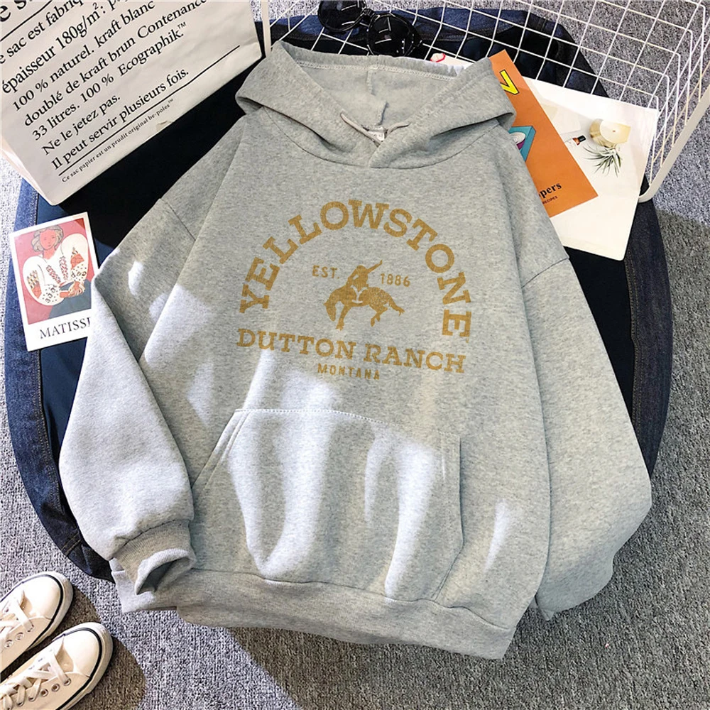 

Худи Yellowstone, Женская флисовая одежда 2023, Женская Эстетическая одежда