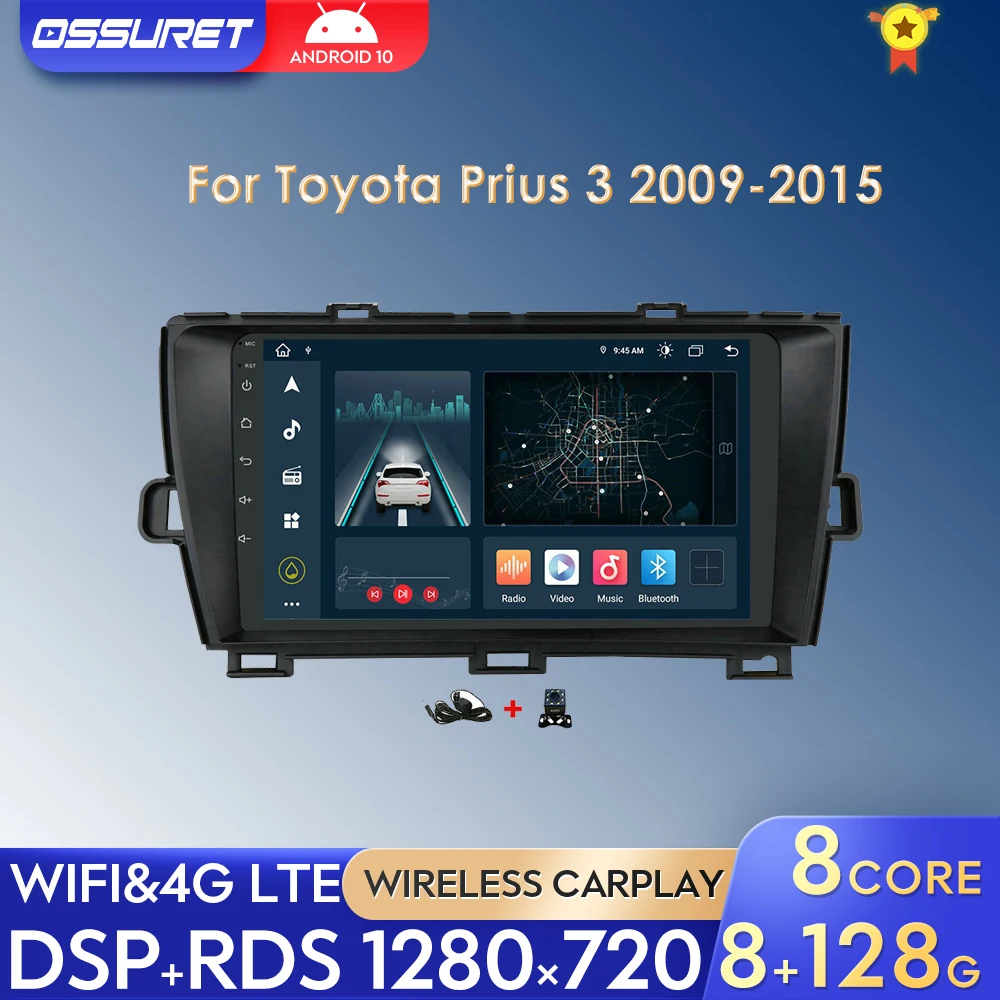 

Android 11 Car Radio for Toyota Prius 3 2009-2015 2din Car GPS Multimedia Mp5 Player Auto Navigation Stereo 9 Inch Unit Head RDS