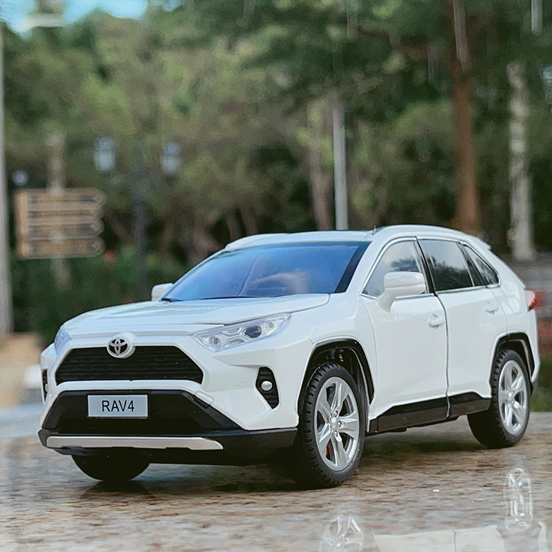 1:24 RAV4 SUV литой игрушечный автомобиль из сплава Модель со звуком и фотографией детская игрушка коллекционные предметы подарок на день рождения