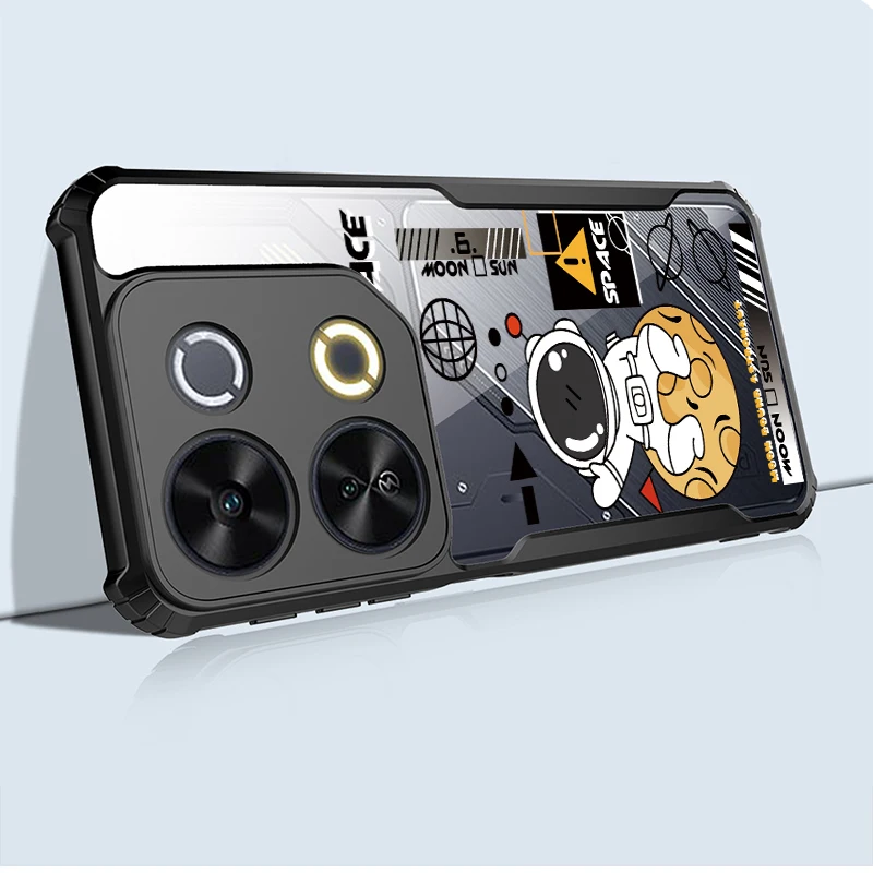 Для itel P65 P55 Plus P55+ NFC P55T RS4 A70 A60S A50 S24 S23 S23+ Прозрачный чехол для защиты от падения 05