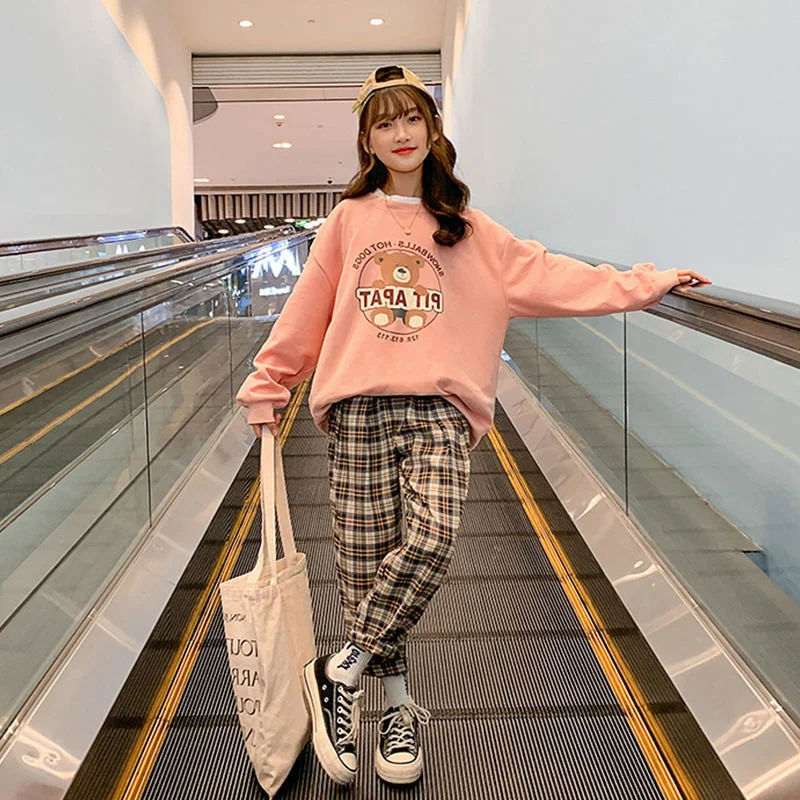 

Girls Suit Sweatshirts +Pants Cotton 2Pcs/Sets 2022 Sweet Spring Autumn Thicken Comfortable Suits Sets Kid Baby Children Clothin