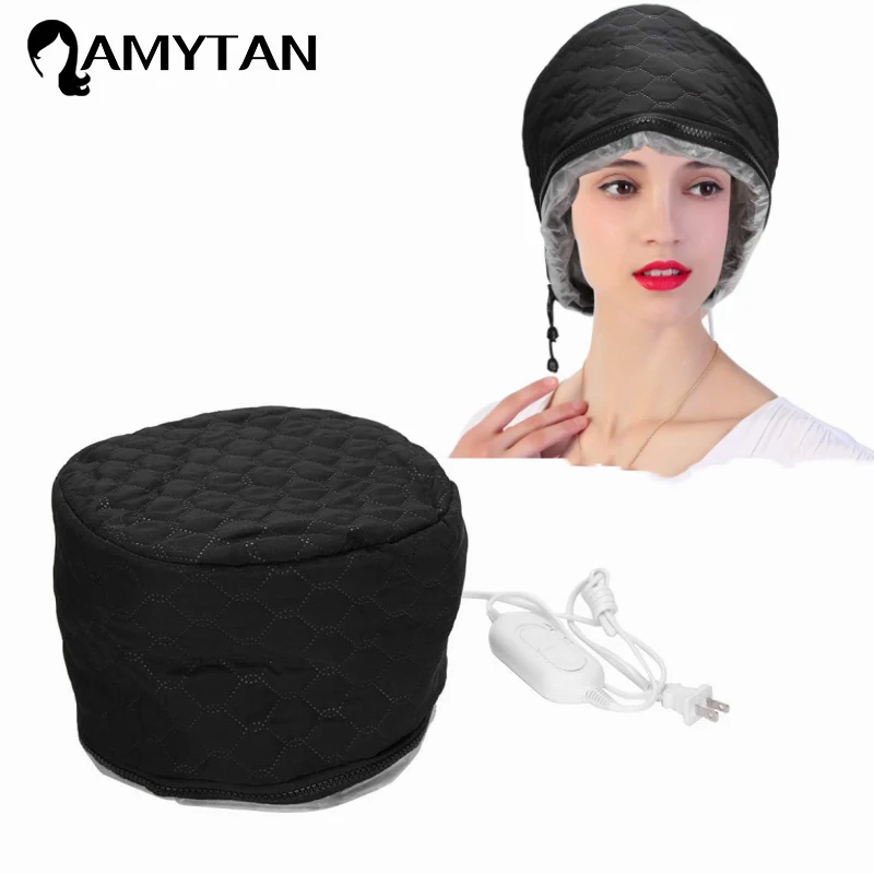 Adjustable Heating Cap Deep Conditioning Heat Caps Baking Oil Electric Hair Styling Steamer Hat Thermal Heated Hair Spa Home