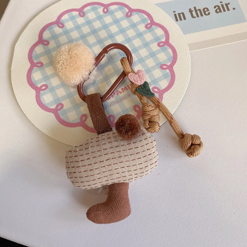 Милый брелок в виде гриба креативный ручной работы тканевые брелоки с вишней для