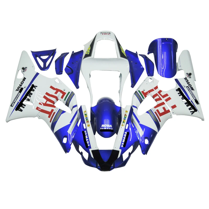 

Полный комплект обтекателей для мотоцикла Yamaha YZF1000 YZFR1 YZF-R1 YZF R1 2000 2001 ABS пластиковый Инжекционный кузов аксессуары крышка