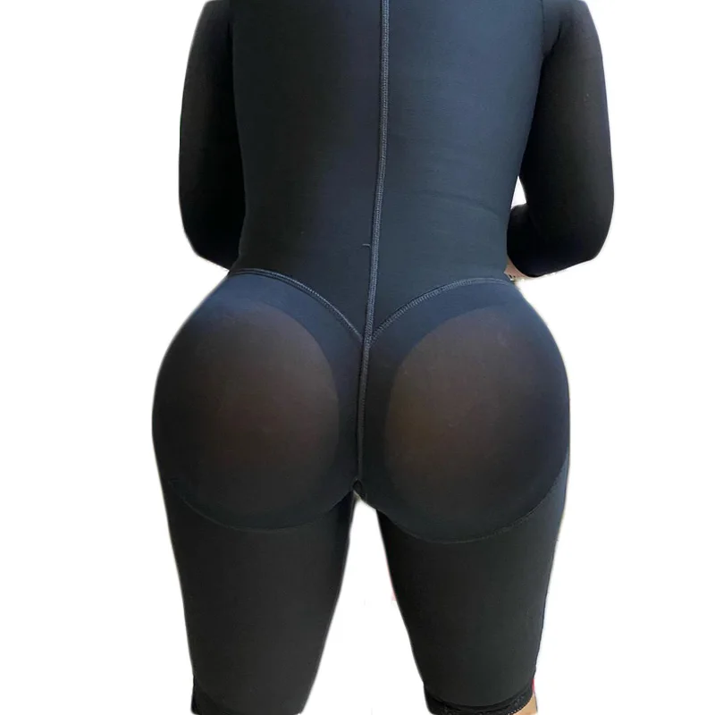 Fajas Colombianas Women Push Up Bodysuit Postpartum Girdle Waist Seamless Shapewear Sikms with Sleeves Body Shaper