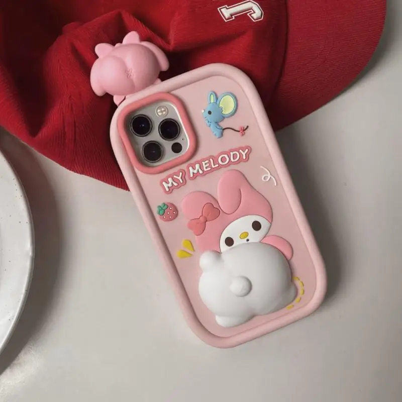 

Kawaii Sanrio Fun Phone Case for Iphone Mymelody Pochacco New Silicone Soft Case for Mobile Phone