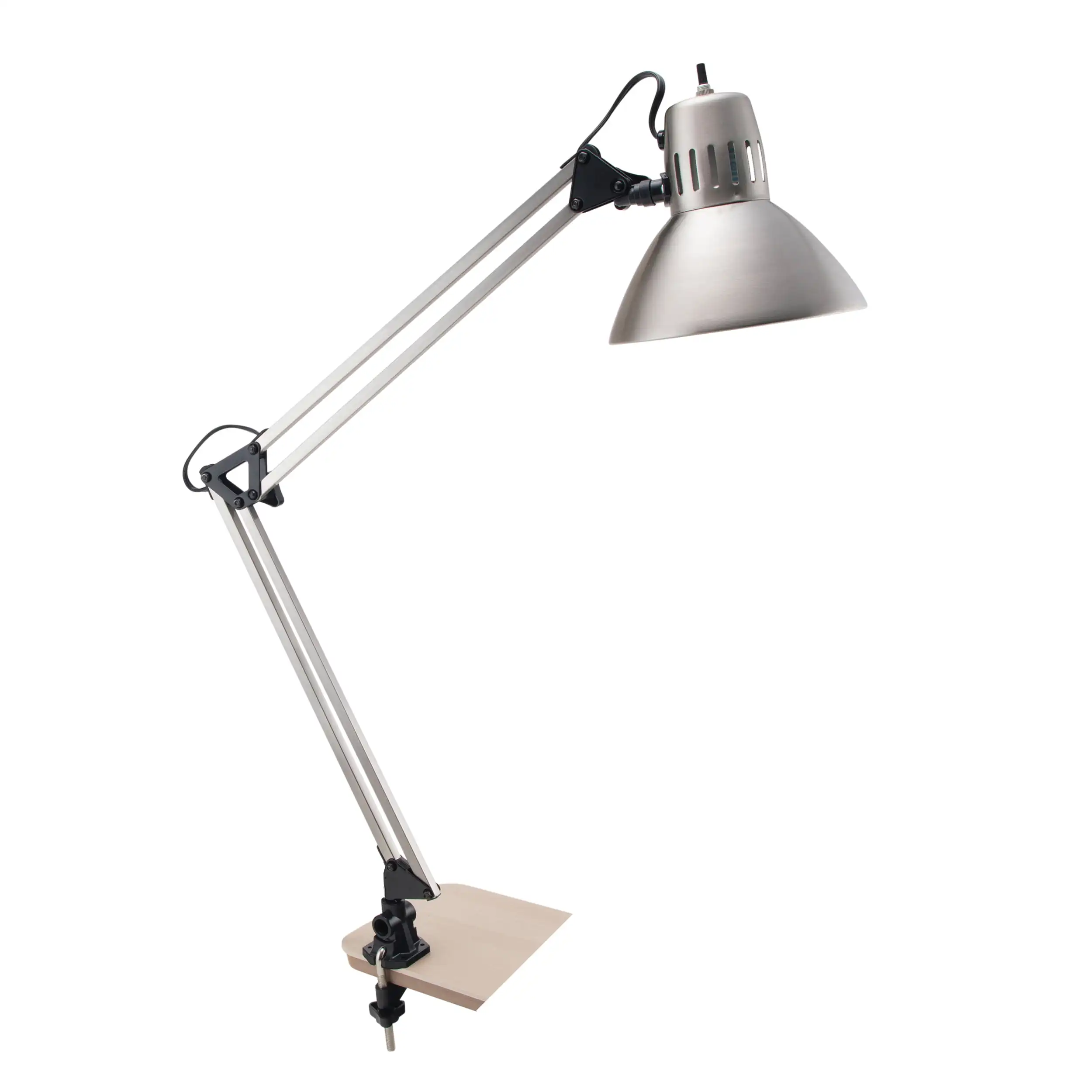 

HMTX 34 inch Brushed Nickel LED Swing Arm Desk Lamp with Clamp