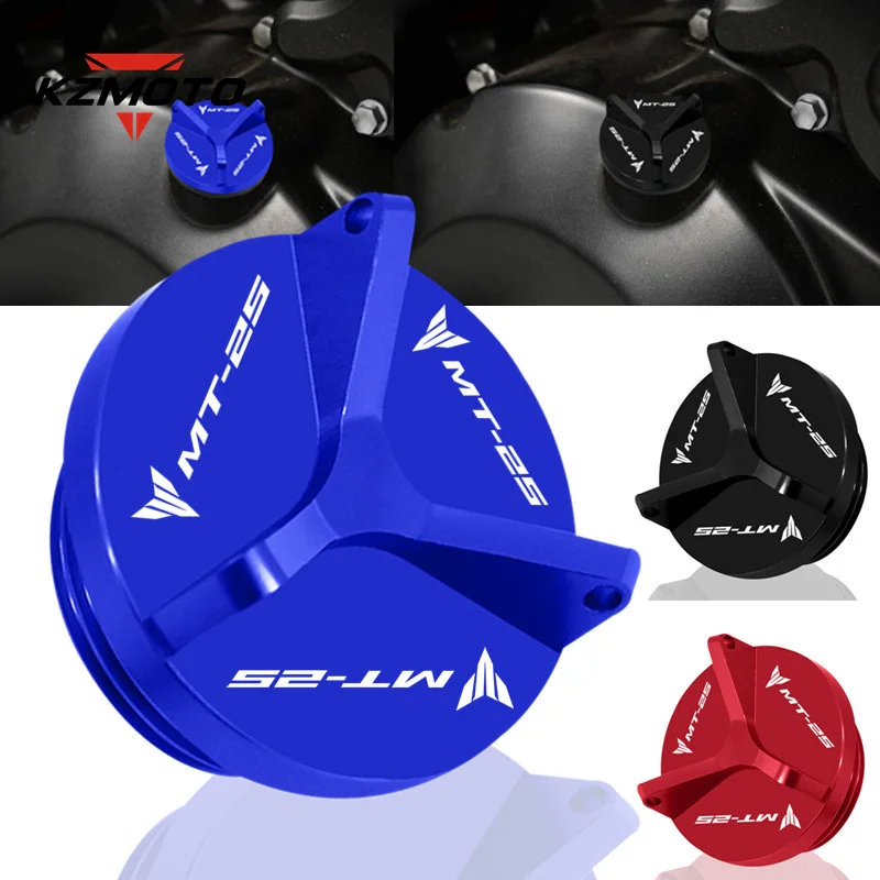 

Motorcycle Accessories For Yamaha MT25 MT-25 2016-2020 2021 M27*3 Engine Oil Cup Cover Oil Filler Drain Plug Sump Nut Cap