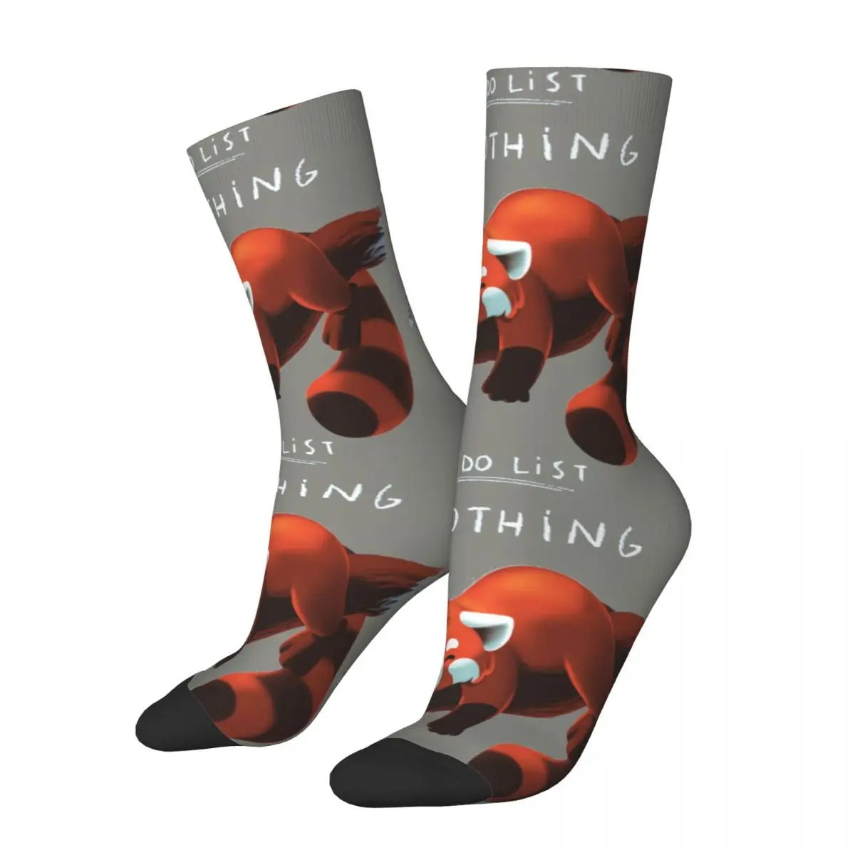 

Funny Crazy Sock for Men To Do List Nothing Hip Hop Harajuku Turning Red Meilin Film Happy Quality Pattern Printed Crew Sock