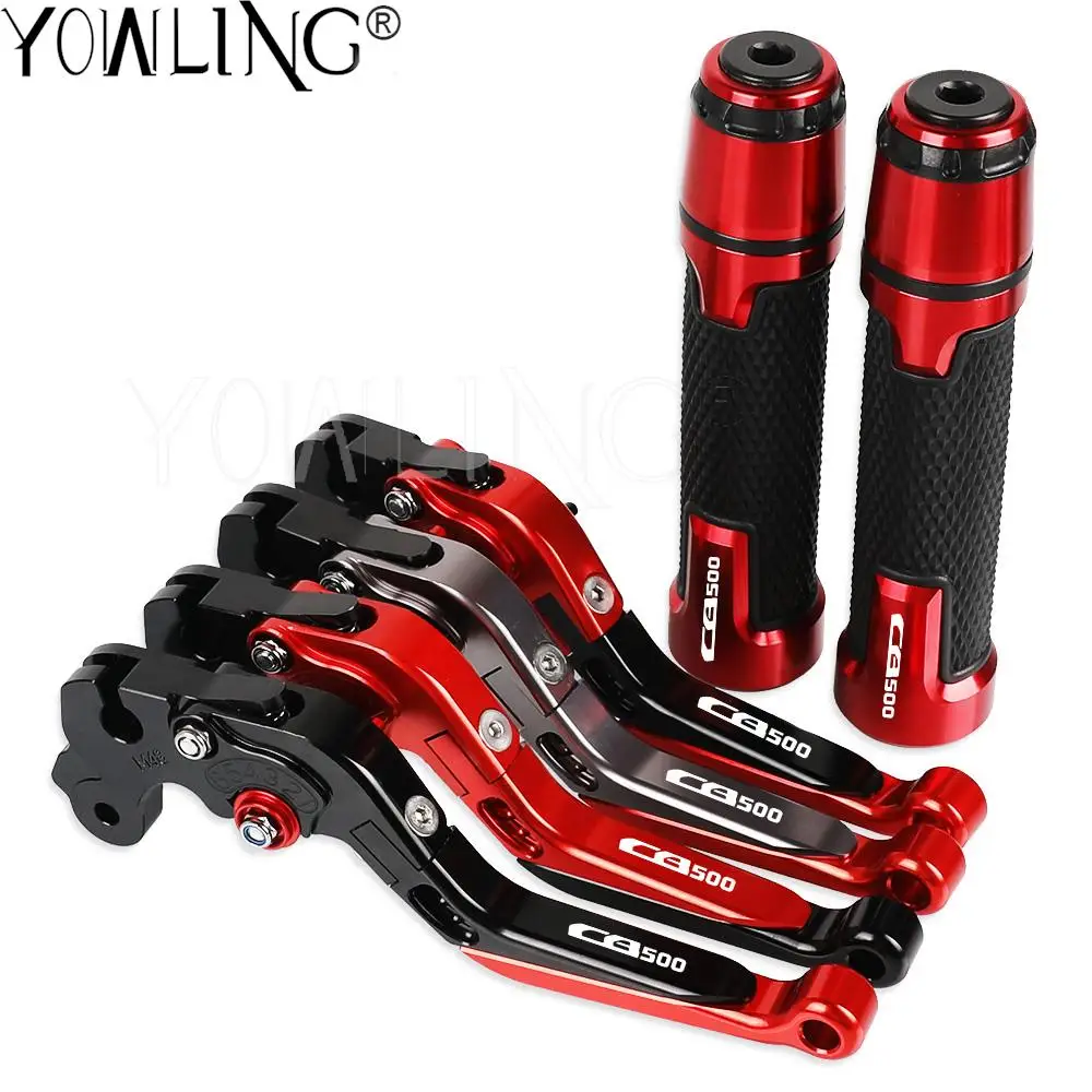 

CB500 Motorcycle Accessories CNC Brake Clutch Levers Handlebar knobs Handle Hand Bar Grip Ends FOR HONDA CB 500 1994 1995 1996