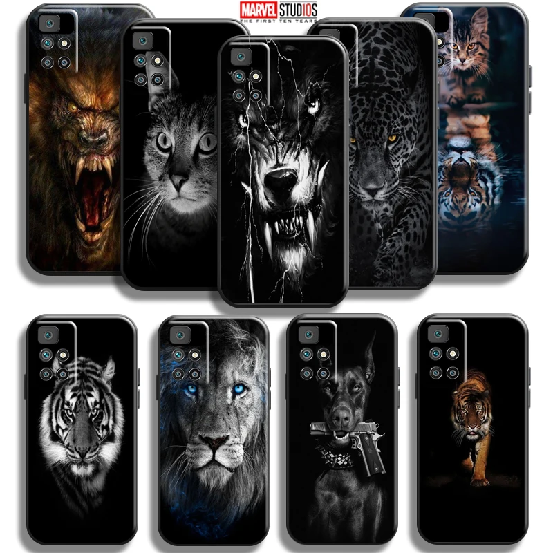 

Tiger Lion Eagle Dog Cat Wolf Phone Case For Xiaomi Redmi 10 6.5 Inch Funda Silicone Cover Liquid Silicon Soft Back
