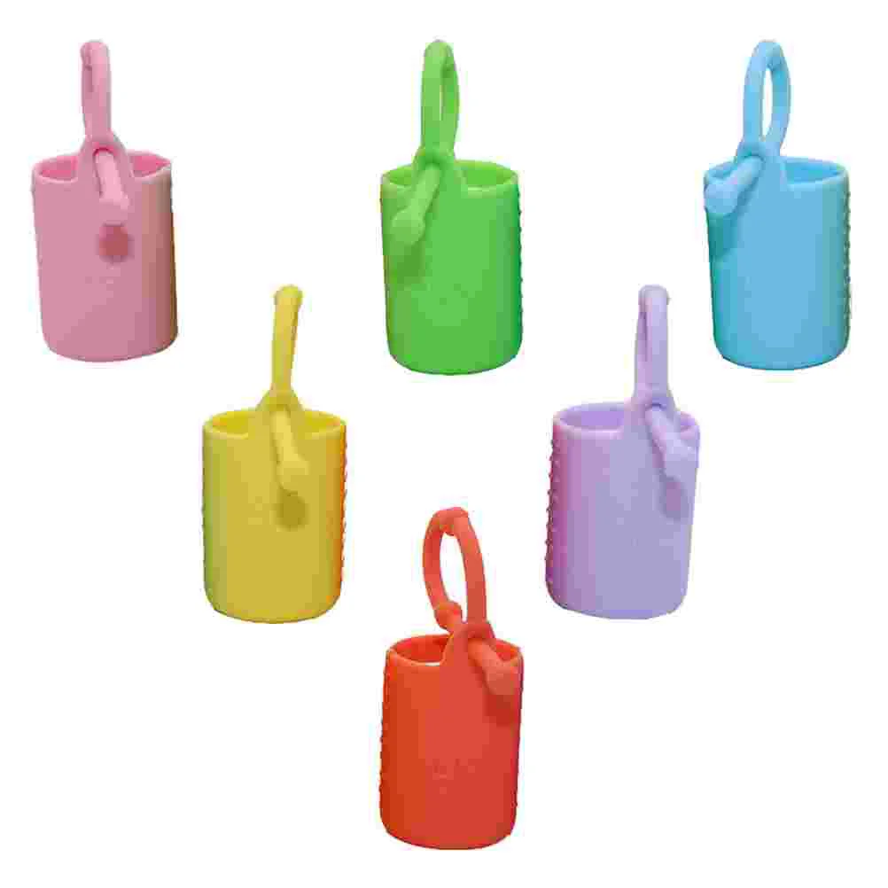 

Bottle Essential Oil Cover Silicone Case 15Ml Chic Sleevescarrying Portable Sleeve Holder Travel Roller Elastic Pot Softcolorful