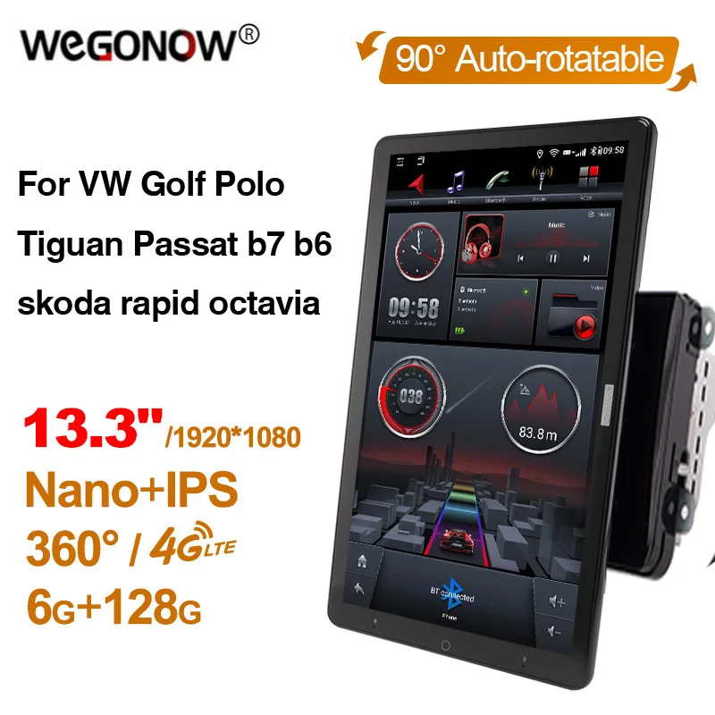 

128G PX6 13.3'' Android 10.0 for VW Golf Polo Tiguan Passat b7 b6 skoda rapid octavia Auto Radio Audio 4G LTE 360 Optical No DVD