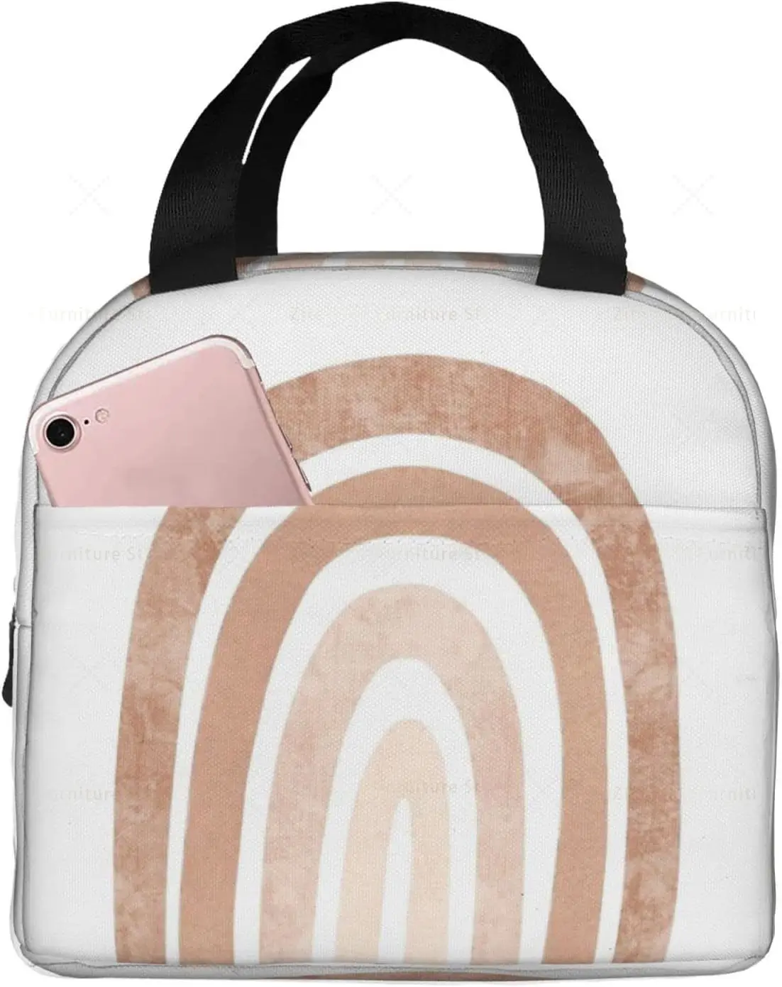 

Нейтральная Радужная Изолированная многоразовая сумка для ланча в стиле бохо для женщин и мужчин, водонепроницаемая сумка-тоут, Ланч-бокс, термоохлаждающая Сумка-тоут для ланча для работы