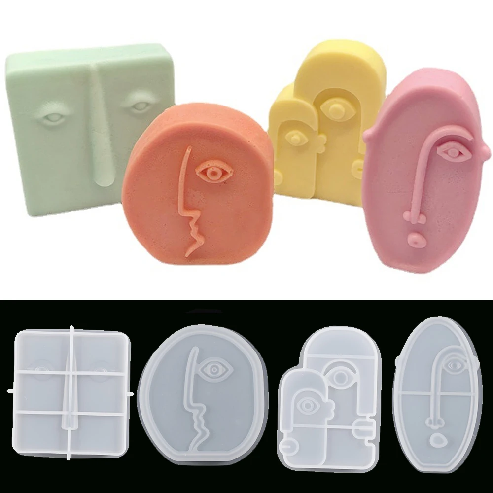 Силиконовая форма для свечей в скандинавском стиле ароматерапии с абстрактным