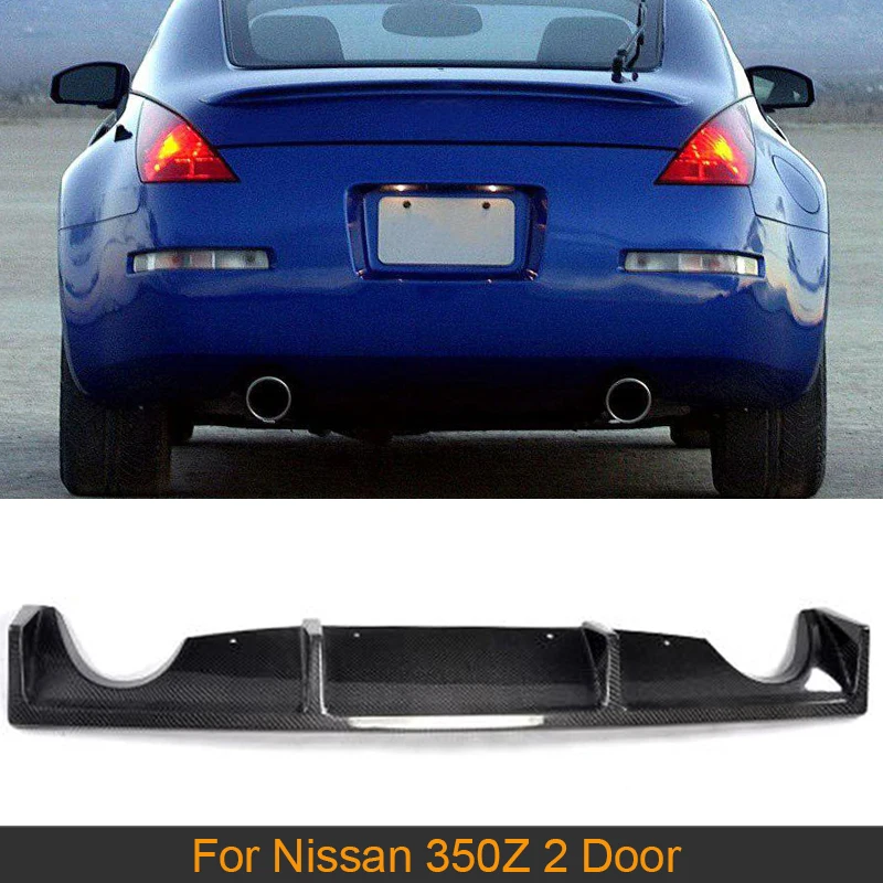 

Автомобильный диффузор для заднего бампера, губа для Nissan 350Z Coupe Convertible 2 Door 2003 2- 2006, диффузор для заднего бампера из углеродного волокна, спойл...