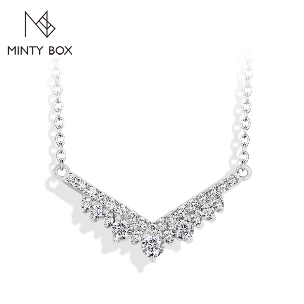 Серебряное ожерелье MINTYBOX S925 с муассанитом