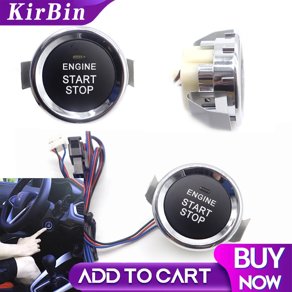 

kirbin Start Stop Button Intelligent Alarm Security Push Start System Accessories