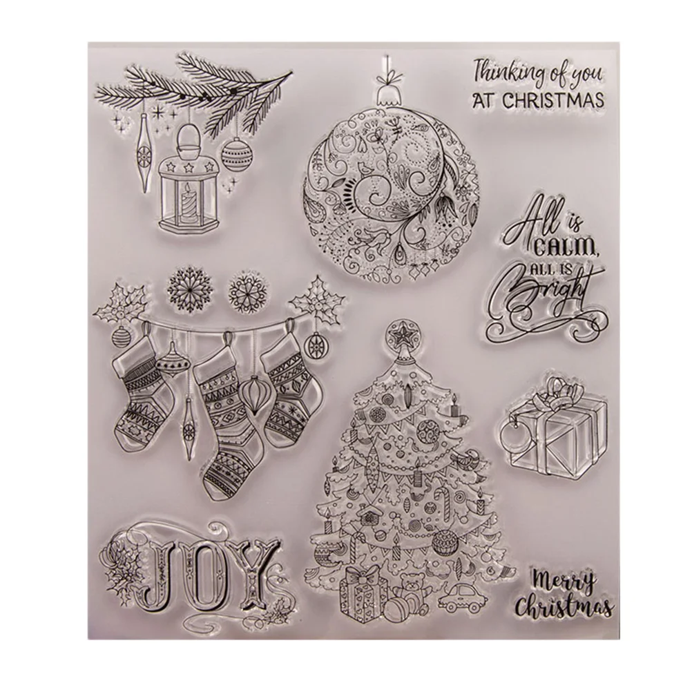 

Christmas Clear Siliconemaking Stamp Scrapbook Stampsscrapbooking Transparent Rubber Diy Merryparty Craft Acrylic Decorative