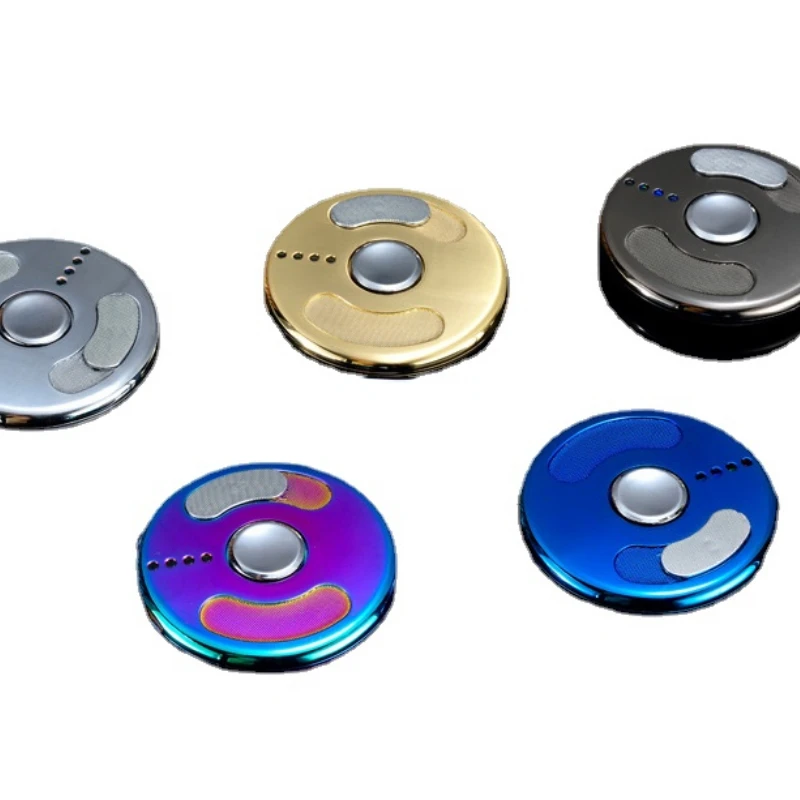 

Creative UFO flying saucer type colorful lights fingertip gyroscope USB charging cigarette lighter hiking accessories
