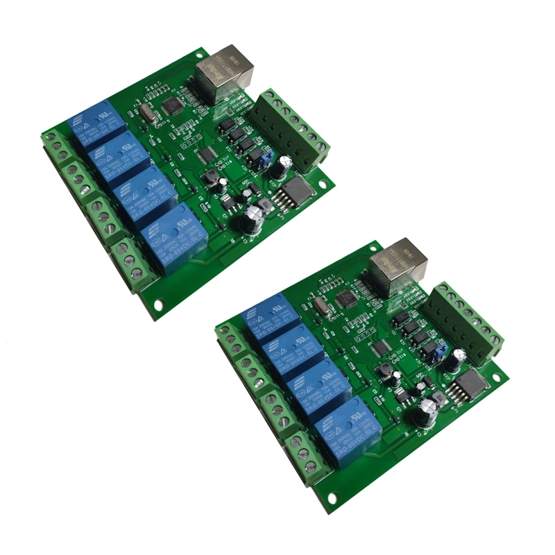 

2 шт., сетевой пульт дистанционного управления LAN Ethernet RJ45 TCP/IP с 4-канальным реле UDP W5500