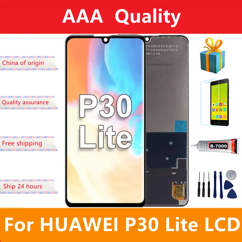 

6.4'' Original LCD For HUAWEI P30 Lite LCD Display Touch Screen For HUAWEI Nova 4e MAR-LX1 AL01 Screen Digitizer Assembly