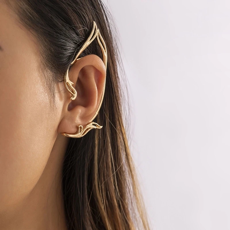 

Cold Wind Earrings Irregular Dark Style Distressed Earring Elves Earrings Gift