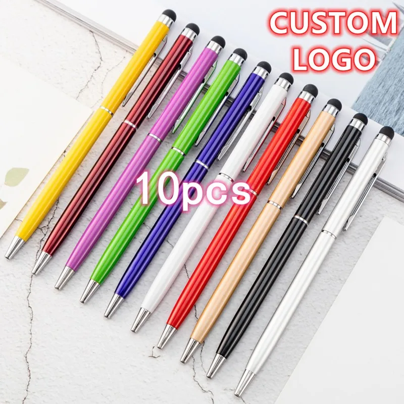 

10Pcs Luxury Quality Model Color Business Office School Office Stationery Ballpoint Pen New Gold Pen Financial Ball Point Pens
