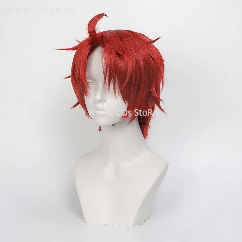 Аниме Dandadan Cos Jin Enjoji Косплей Парик Jiji Красный Короткий Аксессуар Для Волос Momo Ayase