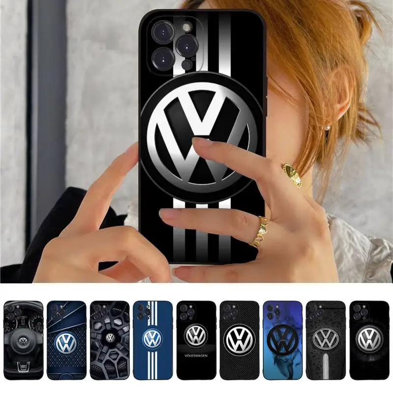 

Hot Car v-volkswagen Logo Phone Case Silicone Soft for iphone 14 13 12 11 Pro Mini XS MAX 8 7 6 Plus X XS XR Cover