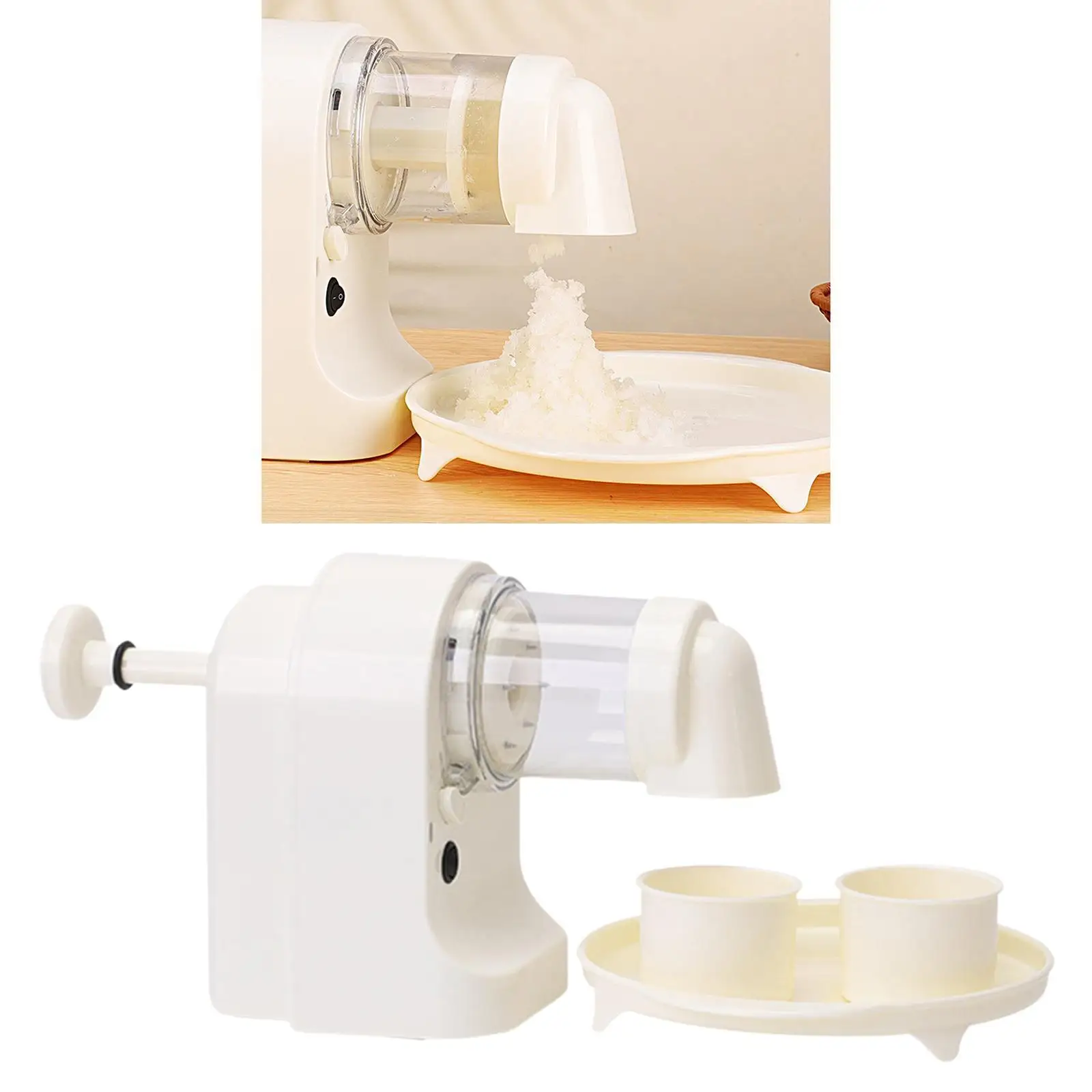 Электрическая дробилка для льда профессиональная машинка бритья с лотком