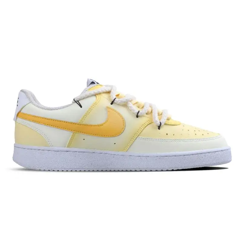 【Настроить】Nike Court Vision 1 обувь для скейтбординга белые кроссовки унисекс с низким