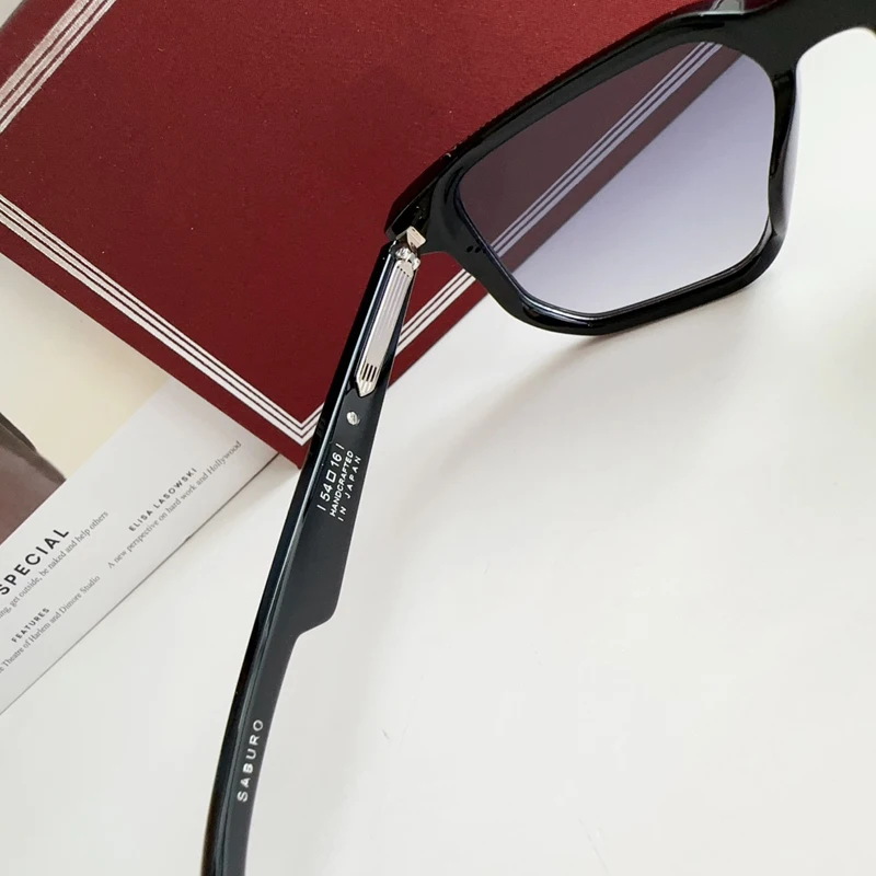 НОВЫЕ солнцезащитные очки JMM SABURO модный дизайн квадратные ацетатные мужские