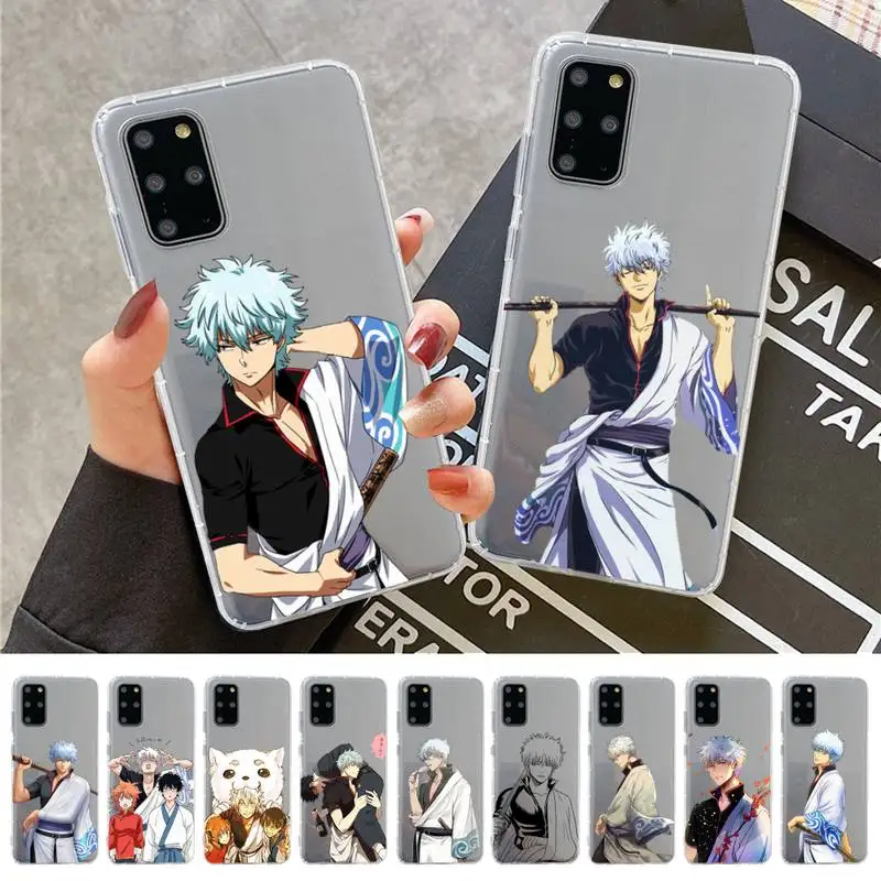 

FHNBLJ Gintama Phone Case for Samsung A51 A52 A71 A12 for Redmi 7 9 9A for Huawei Honor8X 10i Clear Case