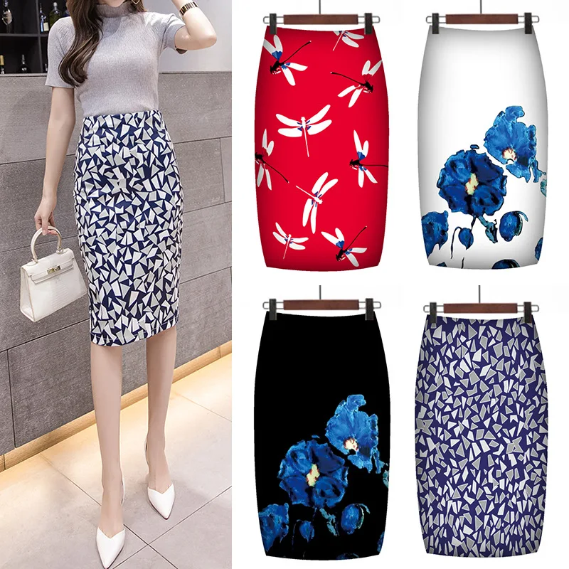 

Skirt Vintage Polka Dot Print Women Korea Ladies Midi Skirt Sexy Summer Floral Slim Button Skirts Jupe Femme Skirts Y2k