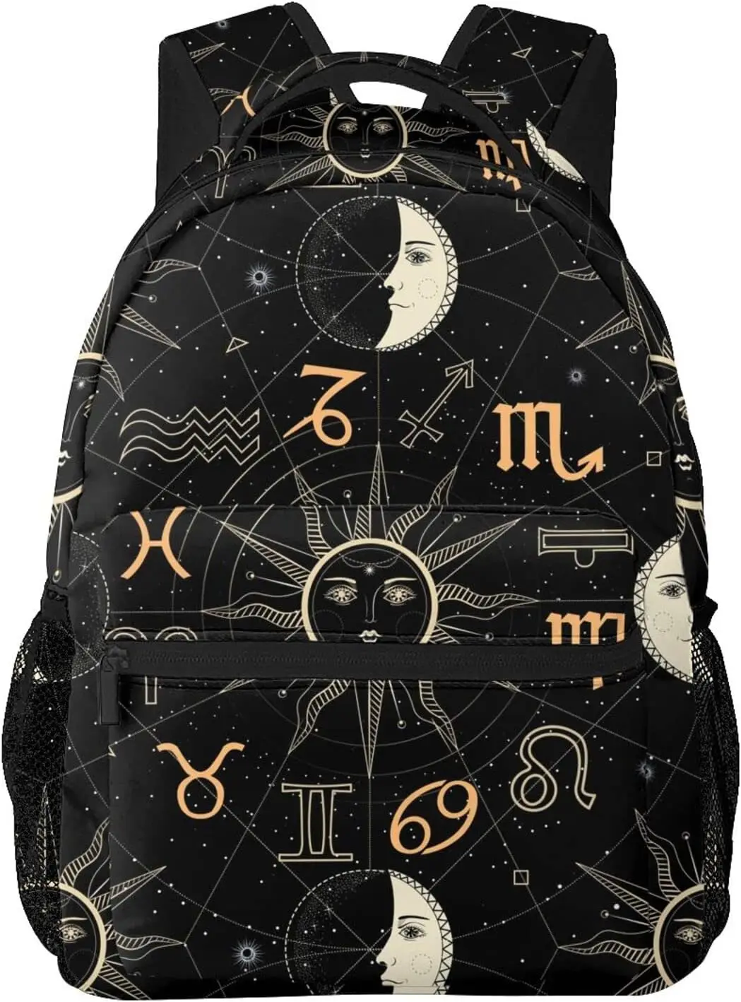 

School Backpack Sun Moon Tarot Astrology for Girl Boy Student Bookbag Durable Casual Daypack Teens College Travel Bag