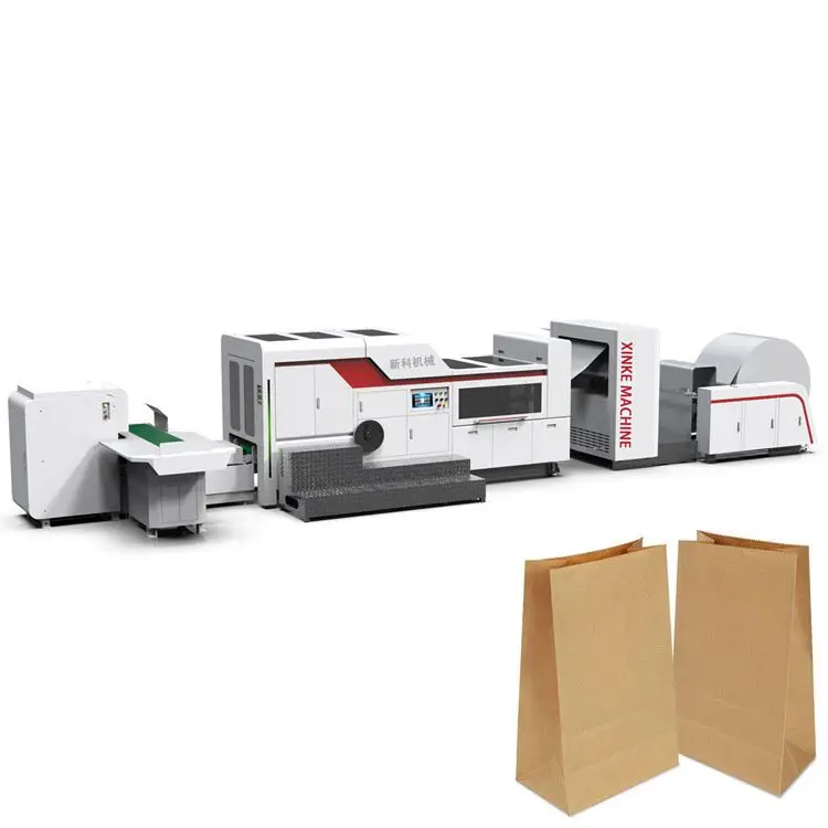 Paper Bag Brown Shopping Packaging Flat Handle Automatic Square Bottom Making Machine |